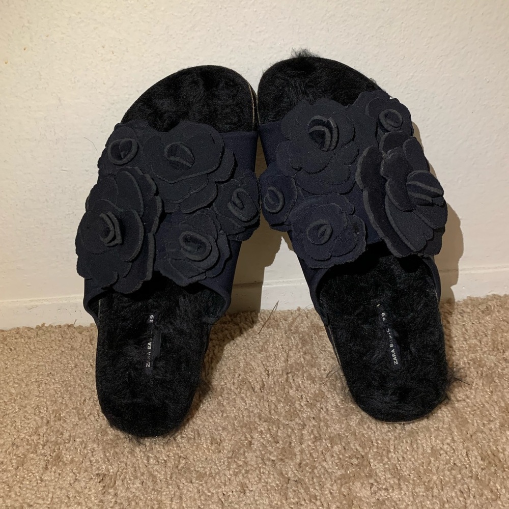 Zara Floral Slides